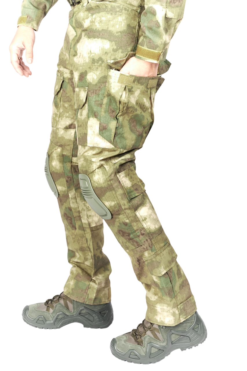 Костюм тактический с пластиковыми локтями и коленями ПЕХОТИНЕЦ, МОХ