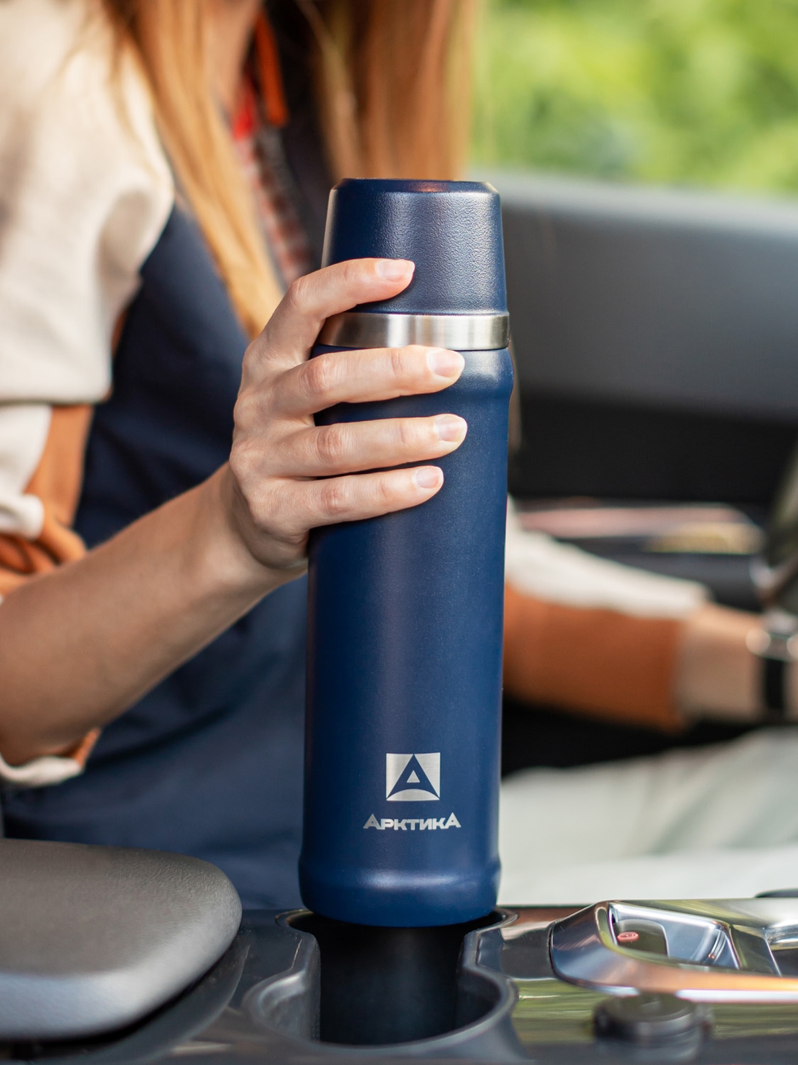 Термос бытовой, вакуумный, питьевой тм "Арктика", 600 мл, арт.111-600 (синий)