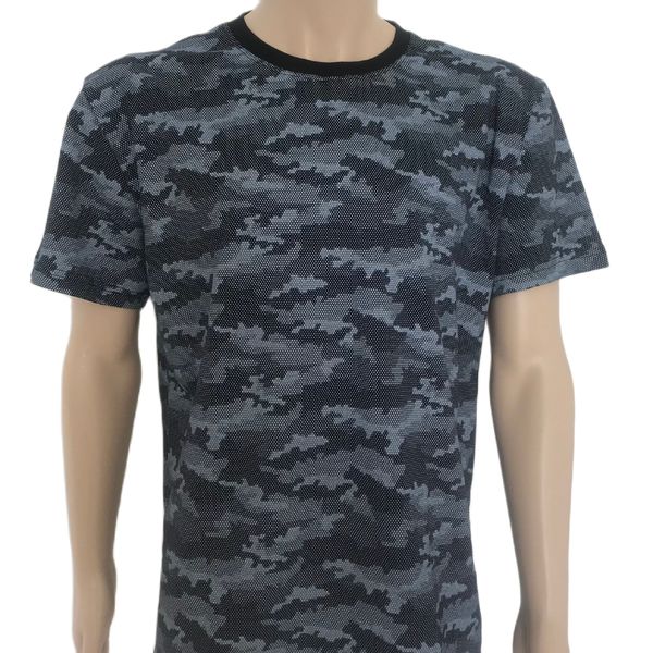 Футболка камуфляж сине-чёрный №7