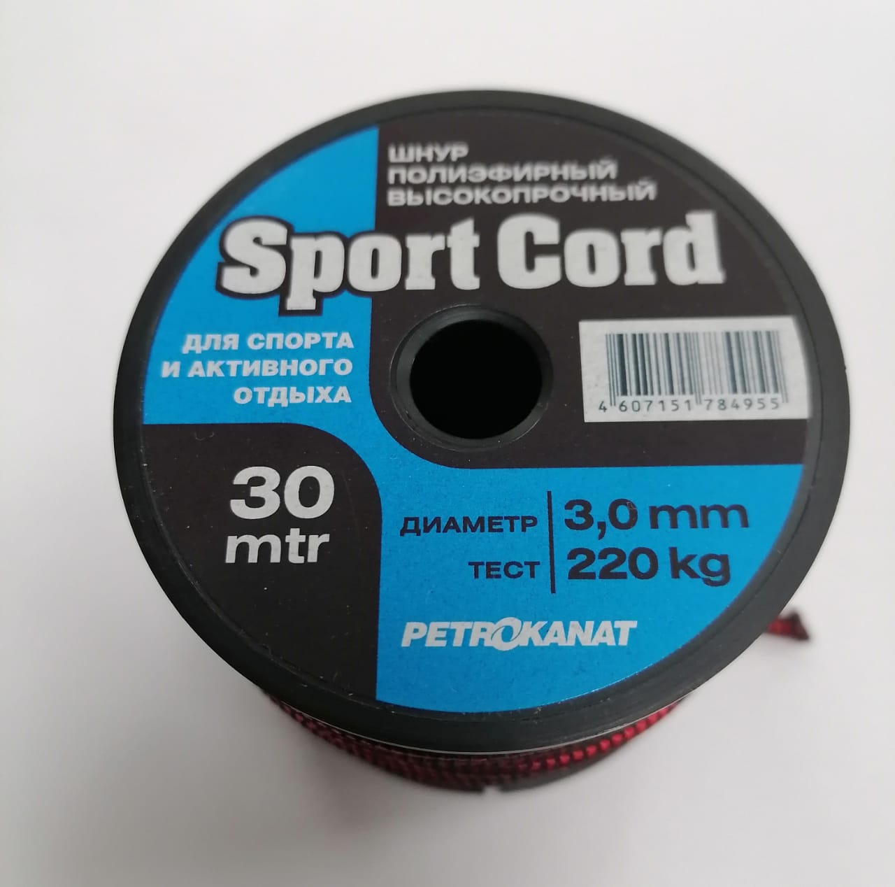 Шнур плетеный Sport Cord  3,0 мм, 220 кг, 30 м, двухцветный, катушка