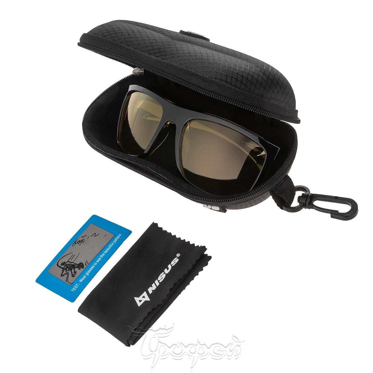 Очки поляризационные в жест.чехле (N-OP-LZ0308-Y) Nisus