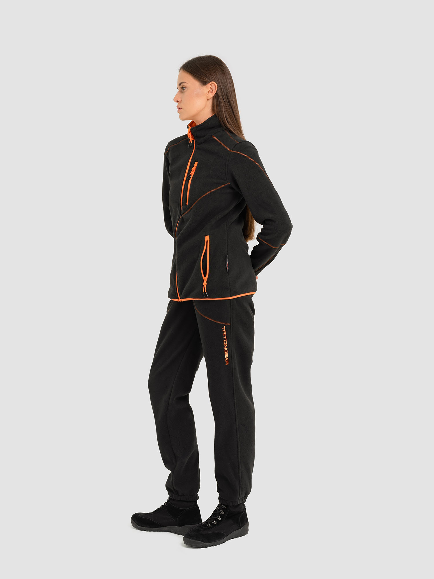 Костюм "RICH" женский (Флис, Черный) TRITON