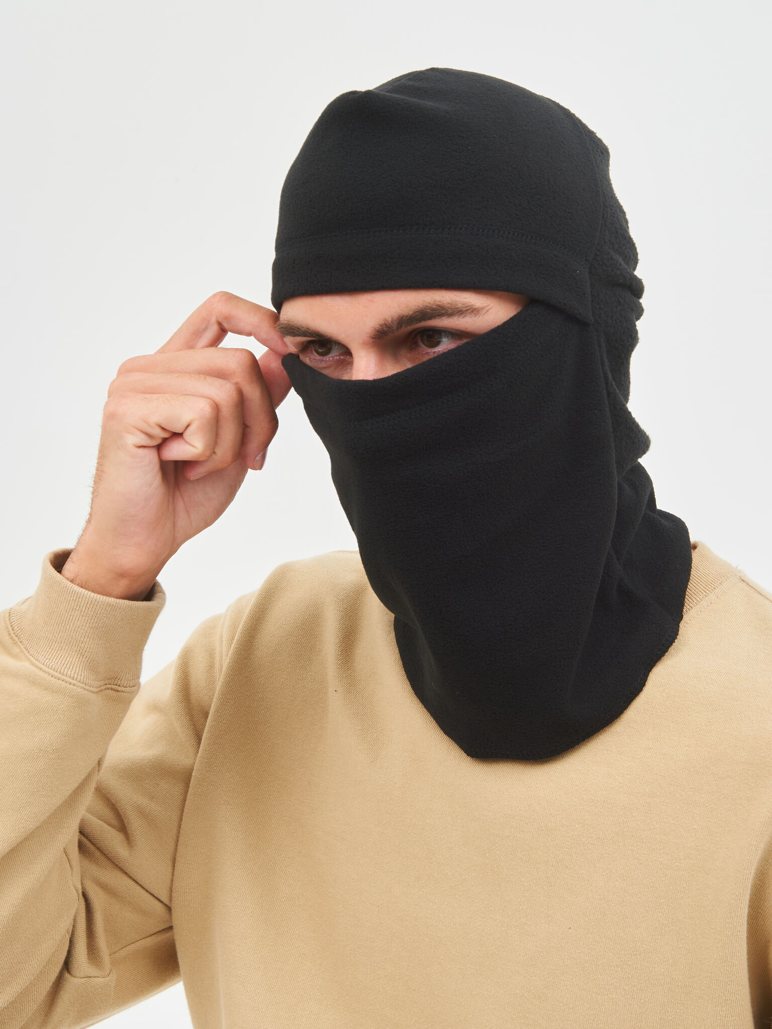 Балаклава Флис (280гр/м) цвет Черный (Размер 58-60)