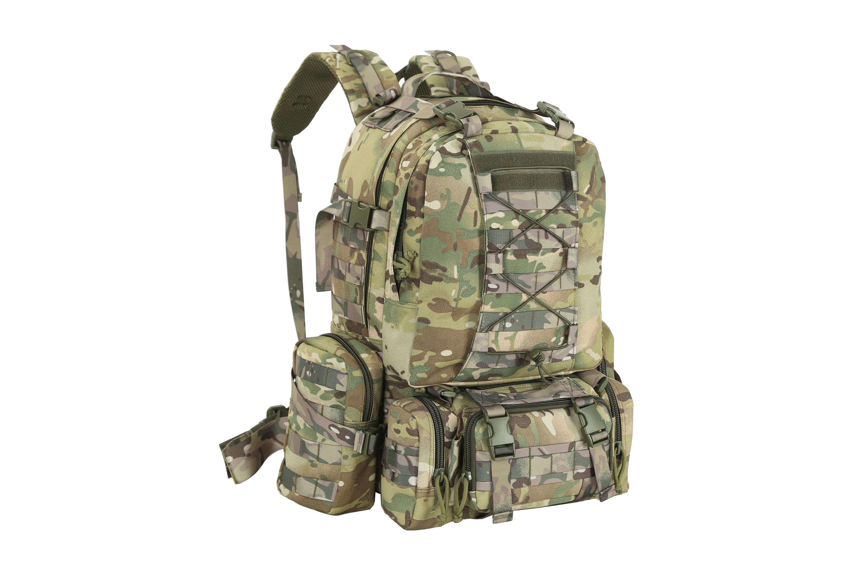 Рюкзак тактический Camofans 35 л. мультикам с подсумками CF-P-001