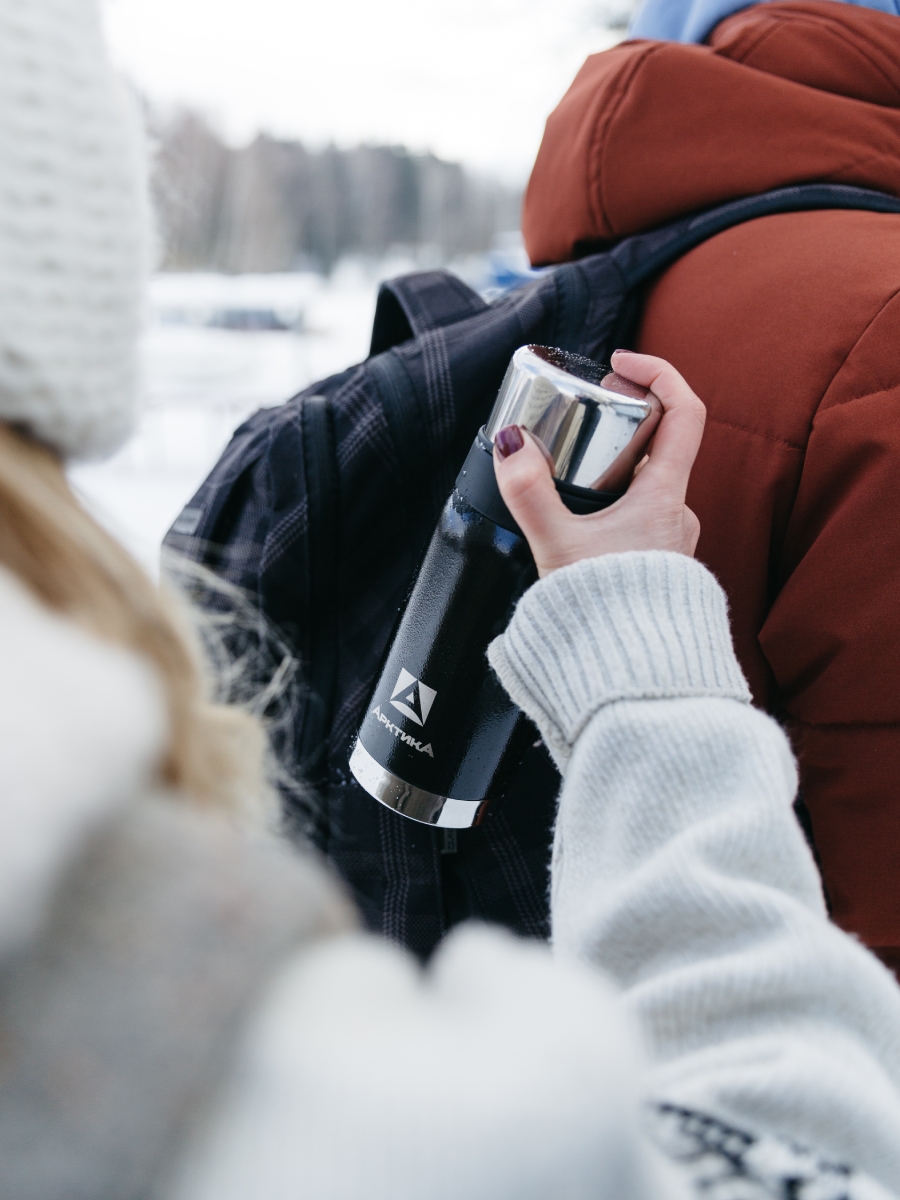 Термос бытовой, вакуумный (для напитков), тм "Арктика", 500 мл, арт. 106-500 (чёрный)