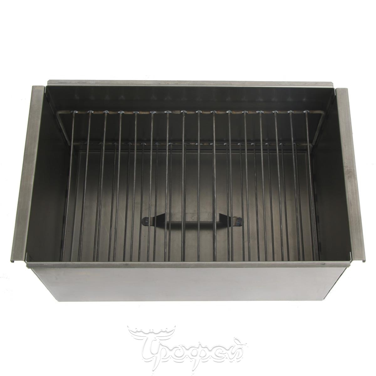 Коптильня двухъярусная с поддоном для сбора жира 450х280х240 сталь 1,5 мм (К-001) Тонар