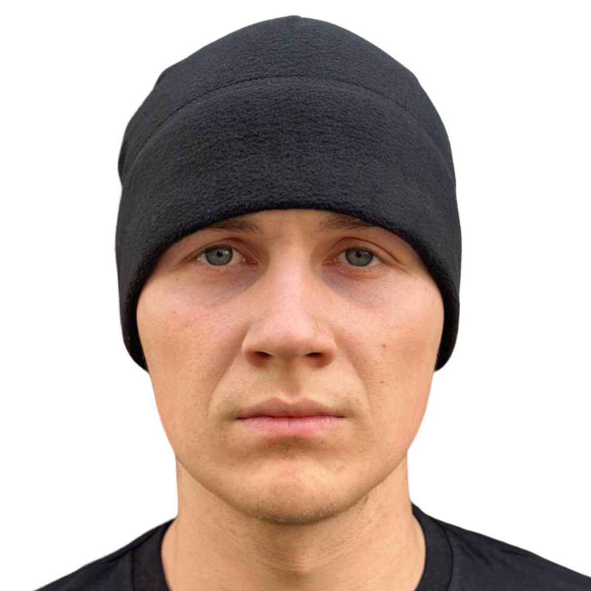 Шапка из флиса (Черная) №6