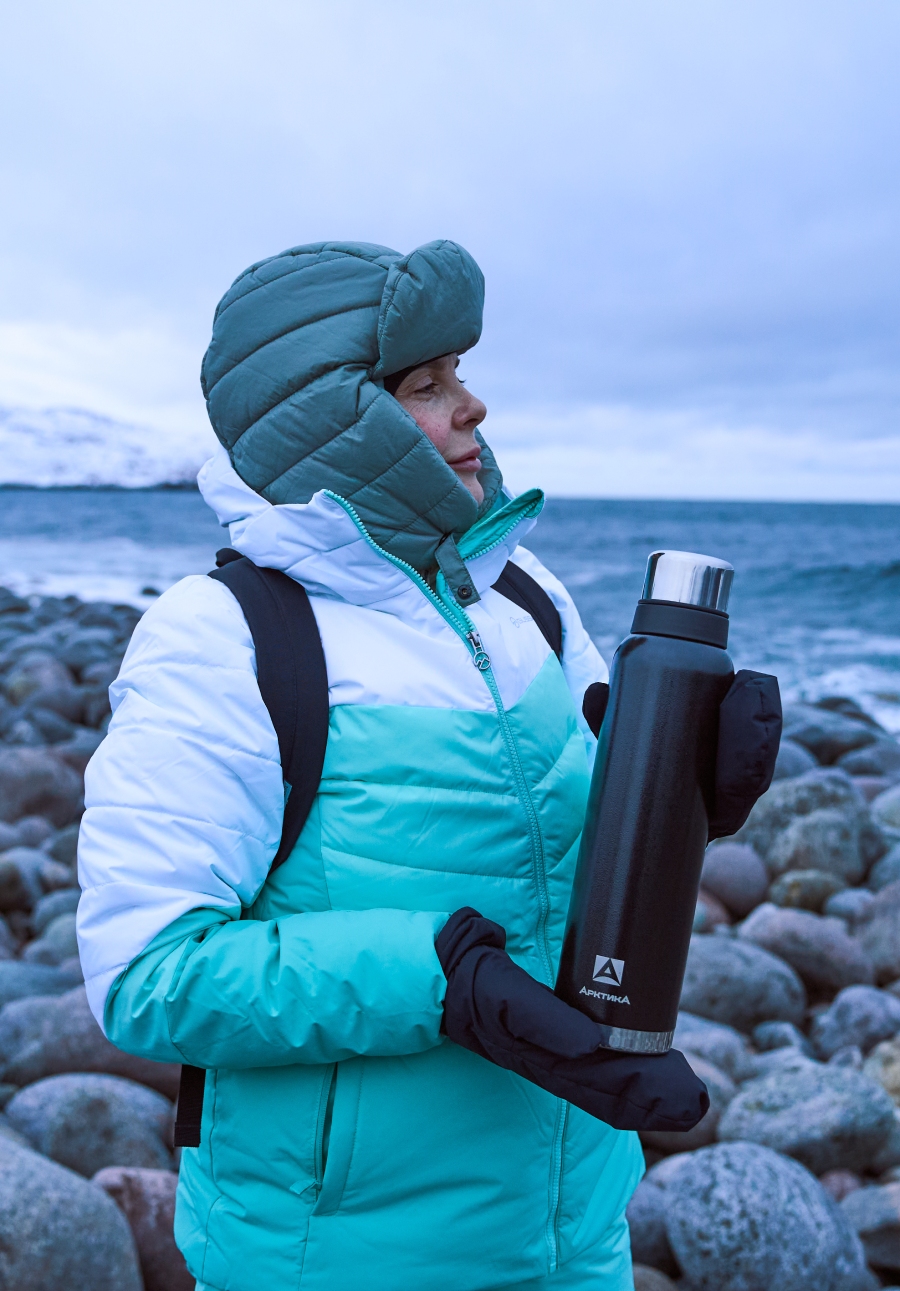 Термос бытовой (для напитков), тм "Арктика", 1600 мл, арт. 106-1600 (чёрный)