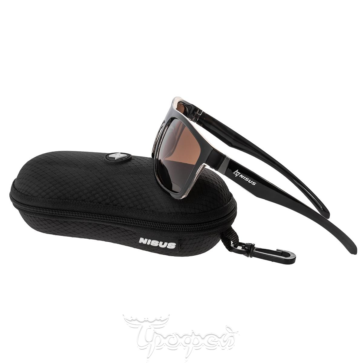 Очки поляризационные в жест.чехле (коричневый) (N-OP-LZ0308-C) Nisus