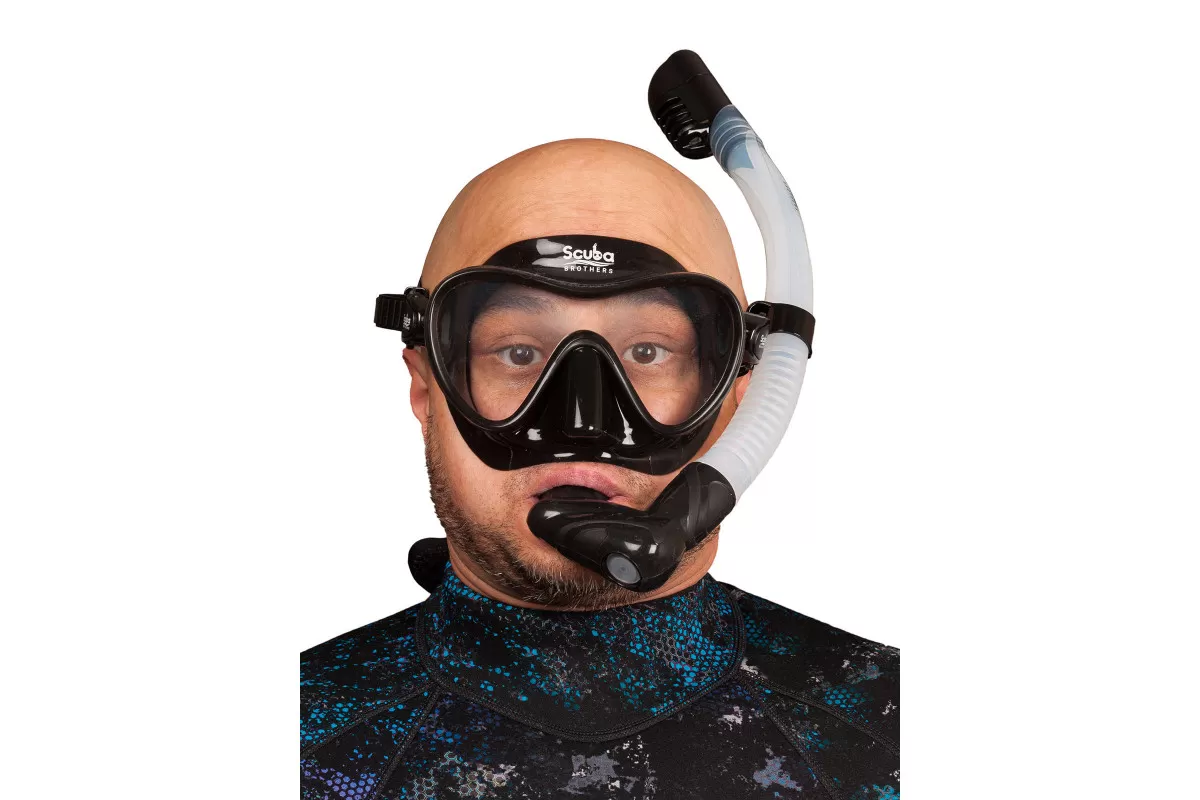 Набор  маска+трубка SCUBA BROTHERS FLIPPER BLACK